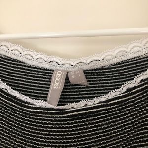 ASOS Tops - Off Shoulder Stripes Lace Crop Top ASOS Tops - Off Shoulder Stripes Lace Crop Top